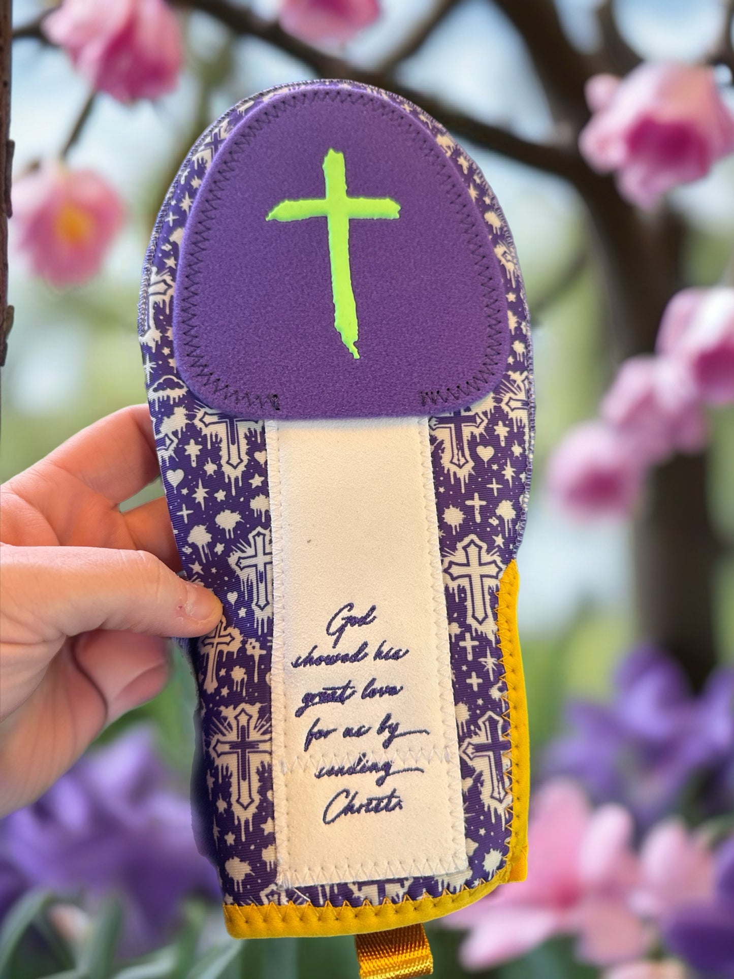 Risen - Romans 5:8 - Sliding Mitt | by Goat’d